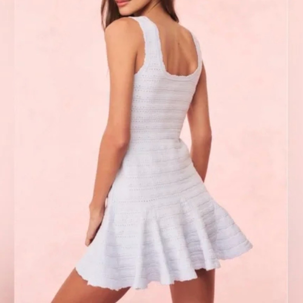 LOVESHACKFANCY Maryanne Knit Mini Dress In MORNING SKY, NWT,never worn, no flaws - Picture 9 of 9